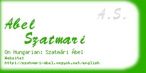 abel szatmari business card